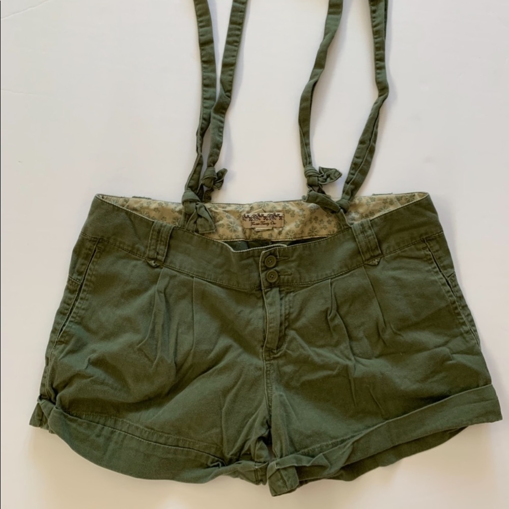 Forever 21 green overall shorts